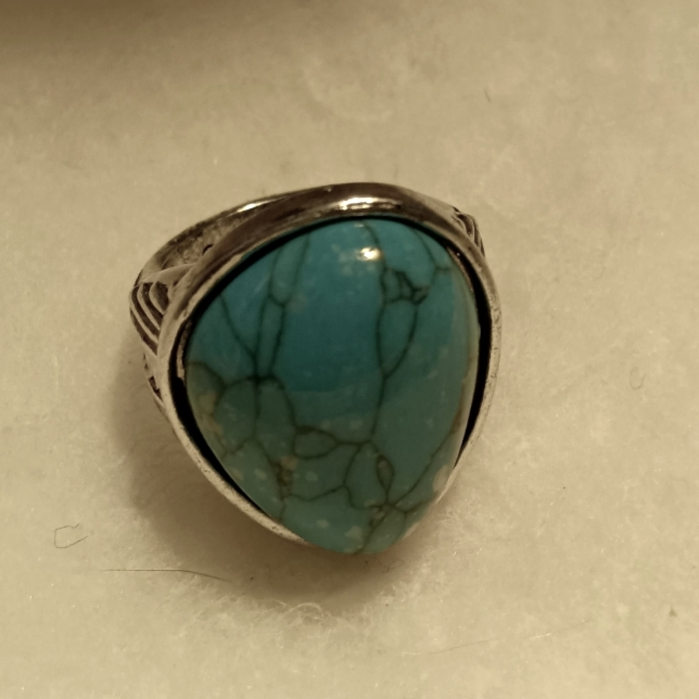 Turquoise ring size 5 boho retro western